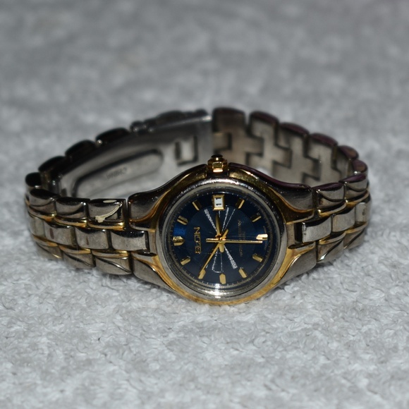 Elgin Accessories - Vintage T/T SS Calendar Quartz Watch by Elgin